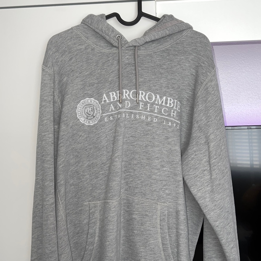 Abercrombie and Fitch Grey Hoodie L